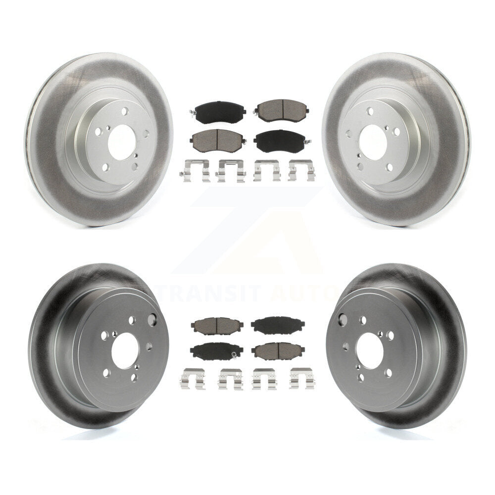 [Avant + Arrière] Kit de disque (revêtu) et plaquette (céramique) de frein pour Subaru Impreza Outback Forester Legacy KGC-100910