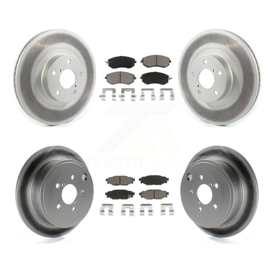 [Avant + Arrière] Kit de disque (revêtu) et plaquette (céramique) de frein pour Subaru Impreza Outback Forester Legacy KGC-100910