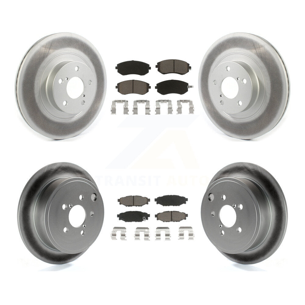 [Avant + Arrière] Kit de disque (revêtu) et plaquette (céramique) de frein pour Subaru Outback Forester Impreza Legacy KGC-100911