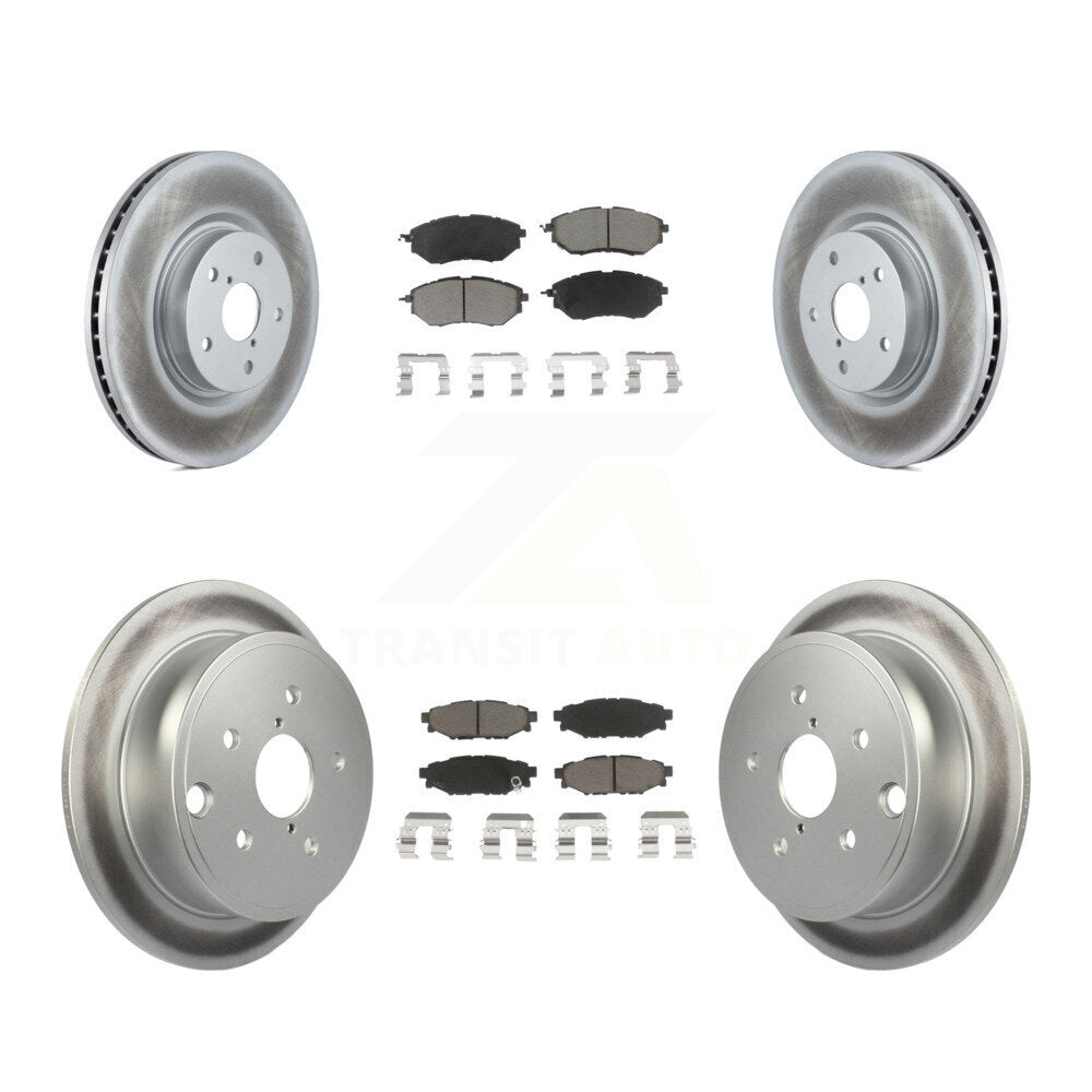 [Avant + Arrière] Kit de disque (revêtu) et plaquette (céramique) de frein pour Subaru WRX KGC-100913