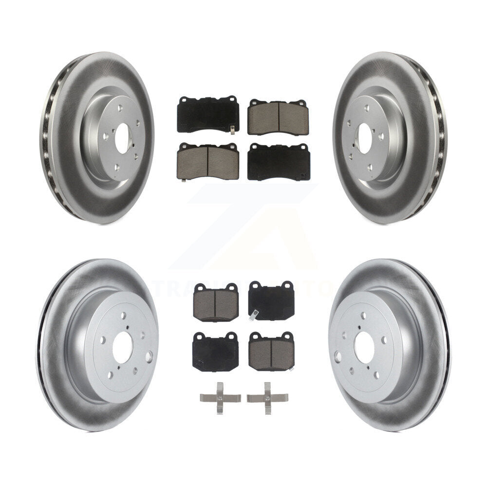 [Avant + Arrière] Kit de disque (revêtu) et plaquette (céramique) de frein pour Subaru Impreza WRX STI KGC-100922