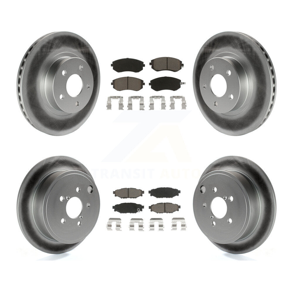 [Avant + Arrière] Kit de disque (revêtu) et plaquette (céramique) de frein pour Subaru Impreza KGC-100923