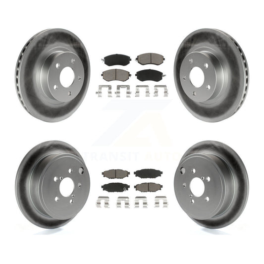 [Avant + Arrière] Kit de disque (revêtu) et plaquette (céramique) de frein pour 2011 Subaru Impreza Outback Sport 2.5i Premium KGC-100931