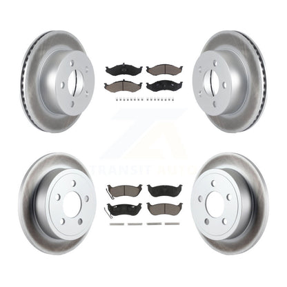 [Avant + Arrière] Kit de disque (revêtu) et plaquette (céramique) de frein pour Jeep Wrangler TJ rear brakes KGC-100932