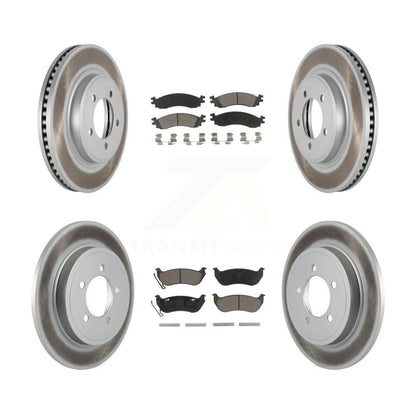 [Avant + Arrière] Kit de disque (revêtu) et plaquette (céramique) de frein pour Ford Explorer Sport Trac Mercury Mountaineer KGC-100933