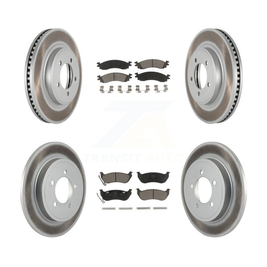 [Avant + Arrière] Kit de disque (revêtu) et plaquette (céramique) de frein pour Ford Explorer Sport Trac Mercury Mountaineer KGC-100933