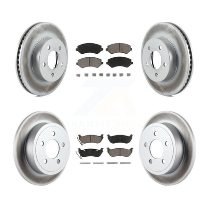 [Avant + Arrière] Kit de disque (revêtu) et plaquette (céramique) de frein pour 2003-2007 Jeep Liberty KGC-100934
