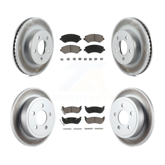 [Avant + Arrière] Kit de disque (revêtu) et plaquette (céramique) de frein pour 2003-2007 Jeep Liberty KGC-100934