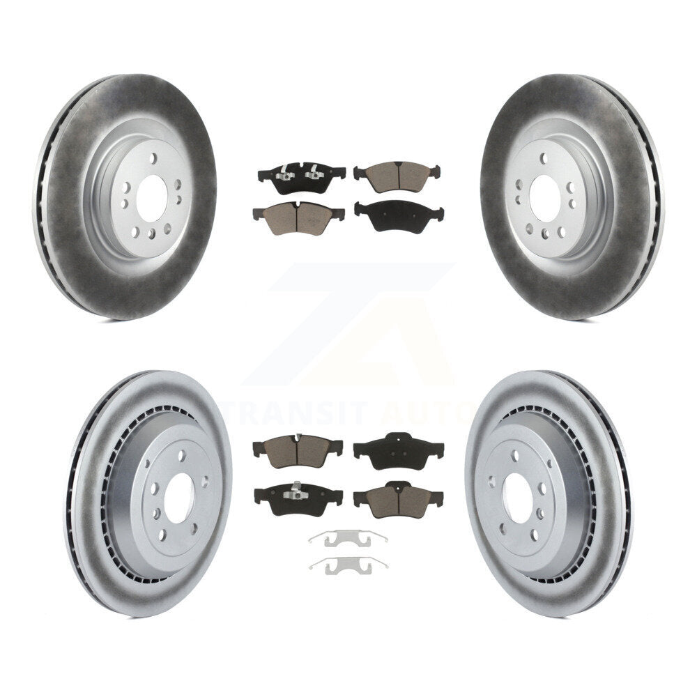[Avant + Arrière] Kit de disque (revêtu) et plaquette (céramique) de frein pour Mercedes-Benz ML350 GL450 GL550 GL350 ML550 GL320 KGC-100935