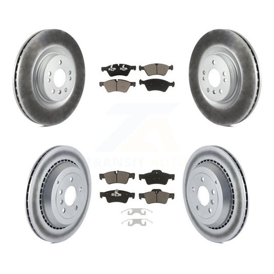 [Avant + Arrière] Kit de disque (revêtu) et plaquette (céramique) de frein pour Mercedes-Benz ML350 GL450 GL550 GL350 ML550 GL320 KGC-100935