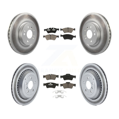 [Avant + Arrière] Kit de disque (revêtu) et plaquette (céramique) de frein pour Mercedes-Benz R350 ML500 R500 R320 avec Vented Rotor KGC-100936