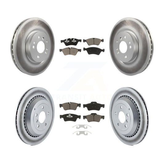 [Avant + Arrière] Kit de disque (revêtu) et plaquette (céramique) de frein pour Mercedes-Benz R350 ML500 R500 R320 avec Vented Rotor KGC-100936