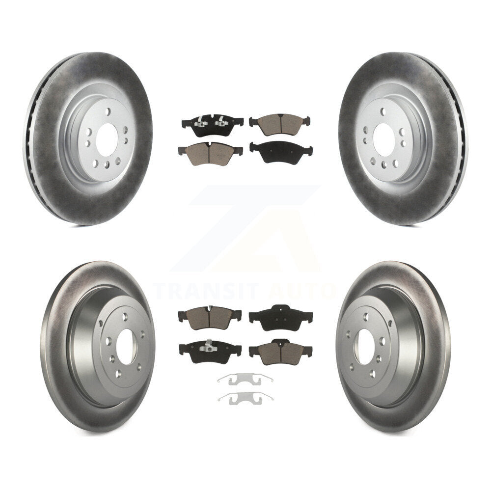 [Avant + Arrière] Kit de disque (revêtu) et plaquette (céramique) de frein pour 2007-2009 Mercedes-Benz ML320 avec 350mm Diameter Rotor KGC-100938
