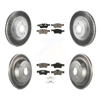 [Avant + Arrière] Kit de disque (revêtu) et plaquette (céramique) de frein pour 2007-2009 Mercedes-Benz ML320 avec 350mm Diameter Rotor KGC-100938