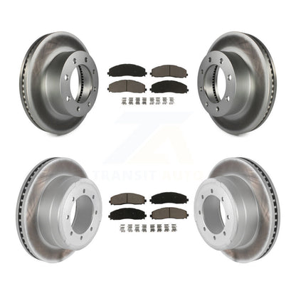 [Avant + Arrière] Kit de disque (revêtu) et plaquette (céramique) de frein pour Ford F-250 Super Duty F-350 F-450 KGC-100940