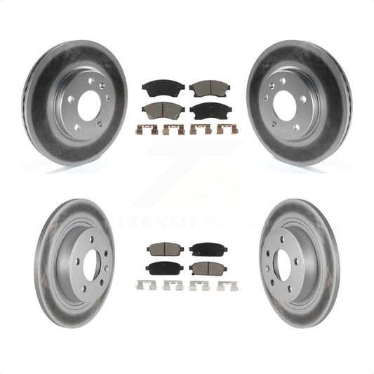 [Avant + Arrière] Kit de disque (revêtu) et plaquette (céramique) de frein pour Chevrolet Cruze Buick Verano Volt Orlando KGC-100944 par Transit Auto