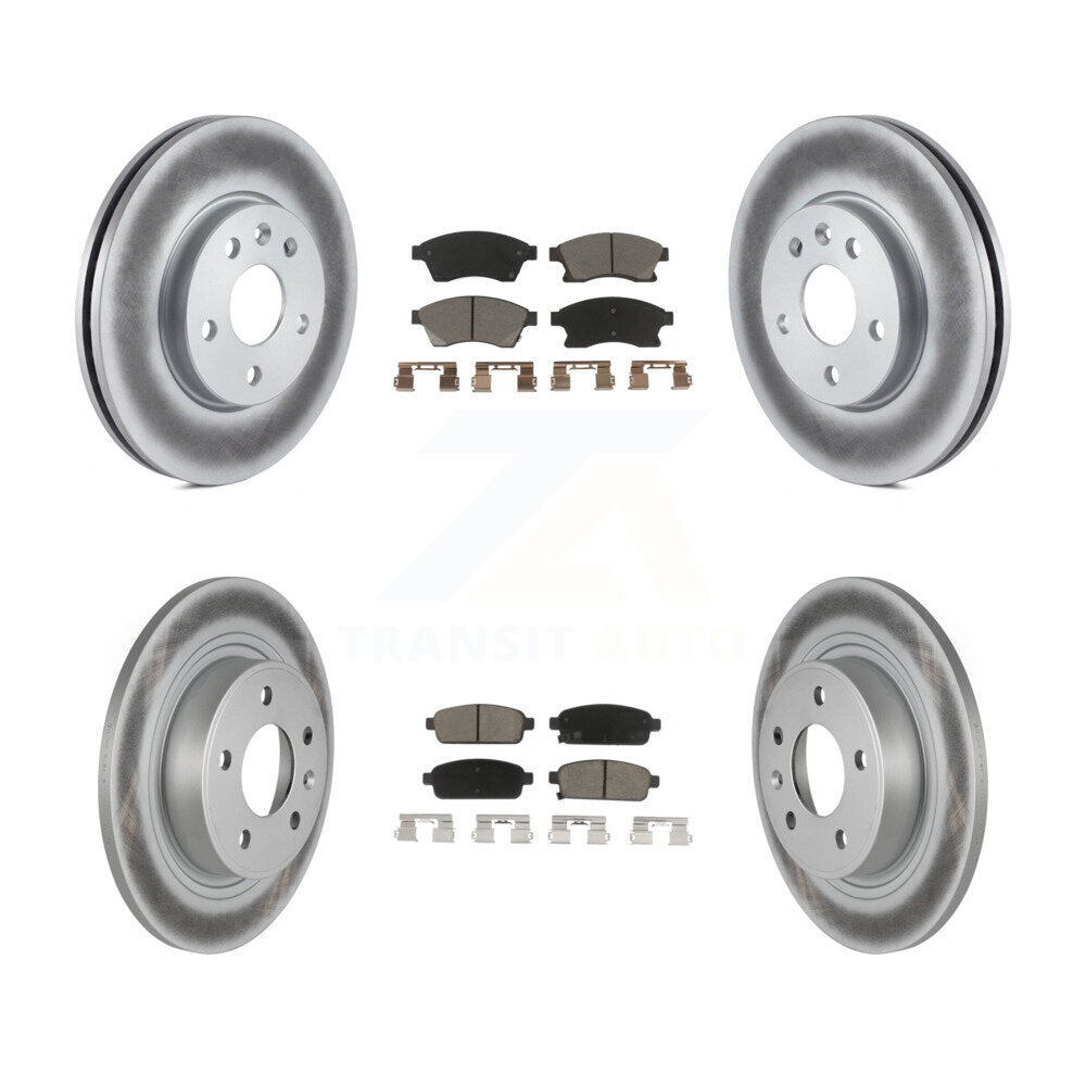 [Avant + Arrière] Kit de disque (revêtu) et plaquette (céramique) de frein pour 2013 Chevrolet Cruze avec 292mm Diameter Rotor KGC-100946