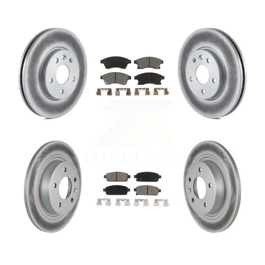 [Avant + Arrière] Kit de disque (revêtu) et plaquette (céramique) de frein pour 2013 Chevrolet Cruze avec 292mm Diameter Rotor KGC-100946