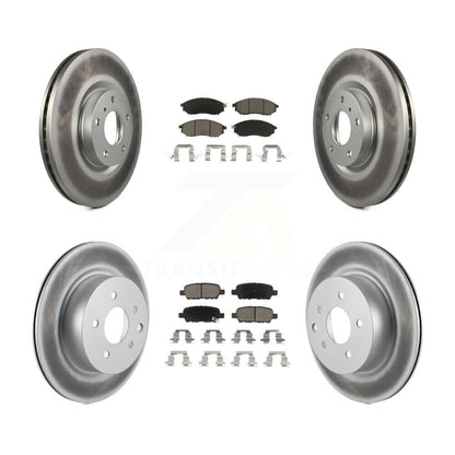 [Avant + Arrière] Kit de disque (revêtu) et plaquette (céramique) de frein pour INFINITI G37 G35 M35 Nissan 350Z EX35 370Z G25 M45 Q40 QX50 EX37 KGC-100948