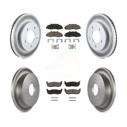 [Avant + Arrière] Kit de disque (revêtu) et plaquette (céramique) de frein pour Ford F-150 Heritage avec 5 Lug Wheels 4WD KGC-100952