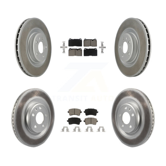 [Avant + Arrière] Kit de disque (revêtu) et plaquette (céramique) de frein pour Audi Q5 KGC-100956
