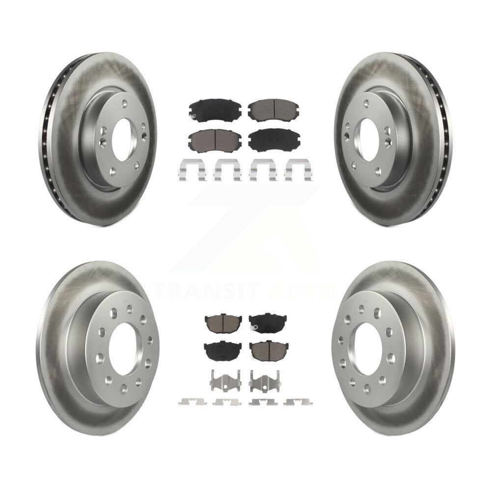 [Avant + Arrière] Kit de disque (revêtu) et plaquette (céramique) de frein pour Hyundai Tiburon KGC-100958