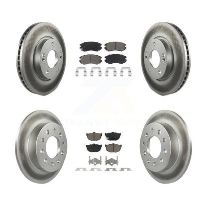 [Avant + Arrière] Kit de disque (revêtu) et plaquette (céramique) de frein pour Hyundai Tiburon KGC-100958