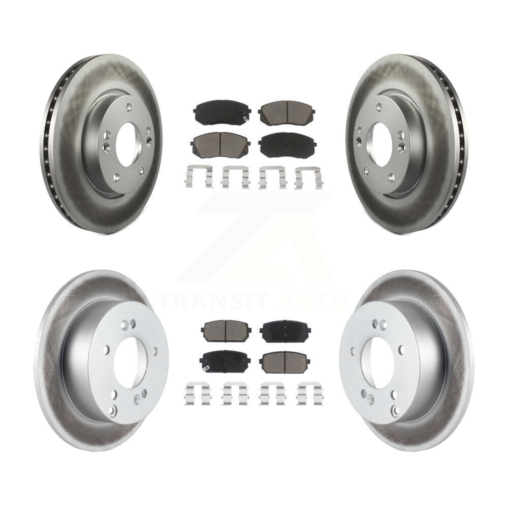 [Avant + Arrière] Kit de disque (revêtu) et plaquette (céramique) de frein pour 2010-2012 Kia Rondo KGC-100962