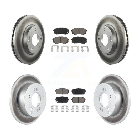 [Avant + Arrière] Kit de disque (revêtu) et plaquette (céramique) de frein pour 2010-2012 Kia Rondo KGC-100962