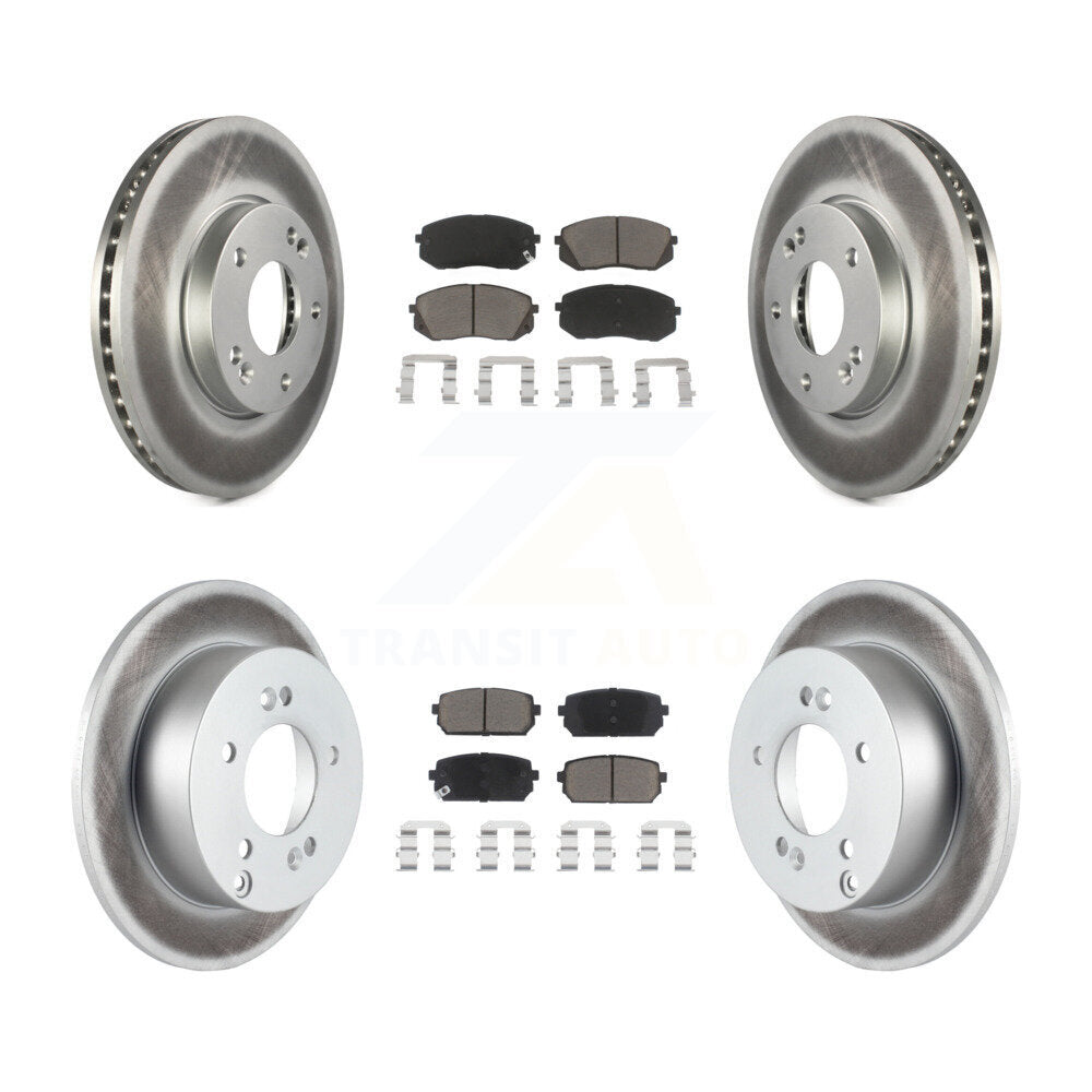[Avant + Arrière] Kit de disque (revêtu) et plaquette (céramique) de frein pour 2007-2009 Kia Rondo KGC-100963