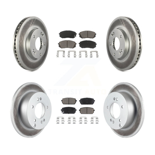[Avant + Arrière] Kit de disque (revêtu) et plaquette (céramique) de frein pour 2007-2009 Kia Rondo KGC-100963