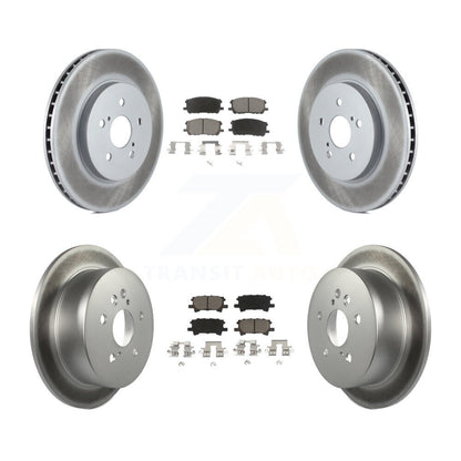 [Avant + Arrière] Kit de disque (revêtu) et plaquette (céramique) de frein pour Lexus Toyota Highlander RX350 RX330 RX400h KGC-100964