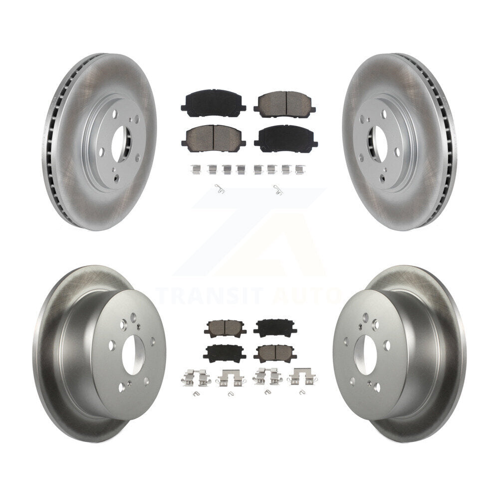 [Avant + Arrière] Kit de disque (revêtu) et plaquette (céramique) de frein pour Toyota Highlander KGC-100965