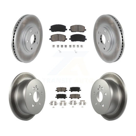 [Avant + Arrière] Kit de disque (revêtu) et plaquette (céramique) de frein pour Toyota Highlander KGC-100965
