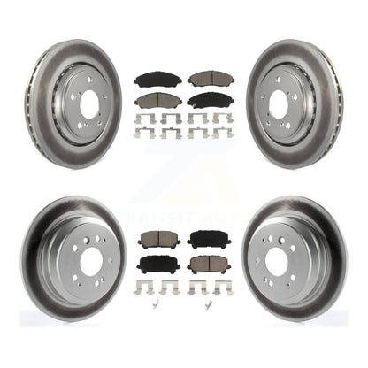 [Avant + Arrière] Kit de disque (revêtu) et plaquette (céramique) de frein pour Honda Pilot Ridgeline KGC-100966