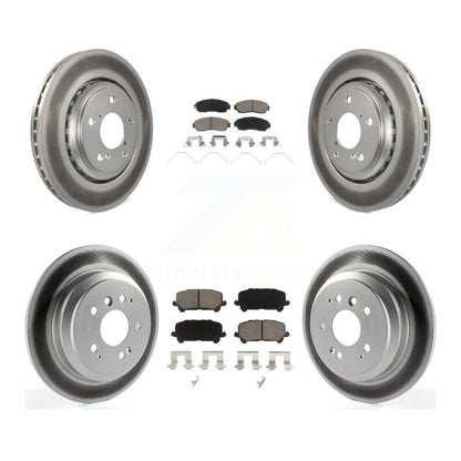 [Avant + Arrière] Kit de disque (revêtu) et plaquette (céramique) de frein pour 2019-2022 Honda Passport KGC-100967