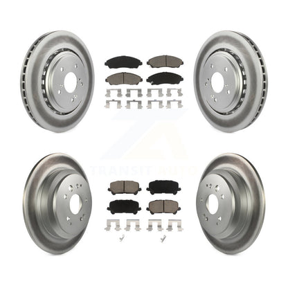 [Avant + Arrière] Kit de disque (revêtu) et plaquette (céramique) de frein pour 2014-2016 Acura MDX KGC-100968