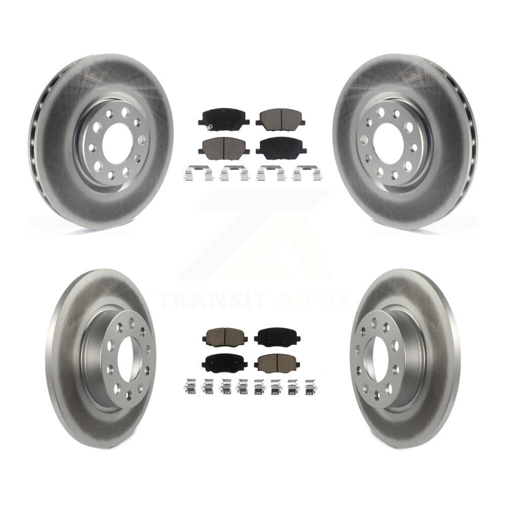 [Avant + Arrière] Kit de disque (revêtu) et plaquette (céramique) de frein pour Jeep Renegade Fiat 500X KGC-100971