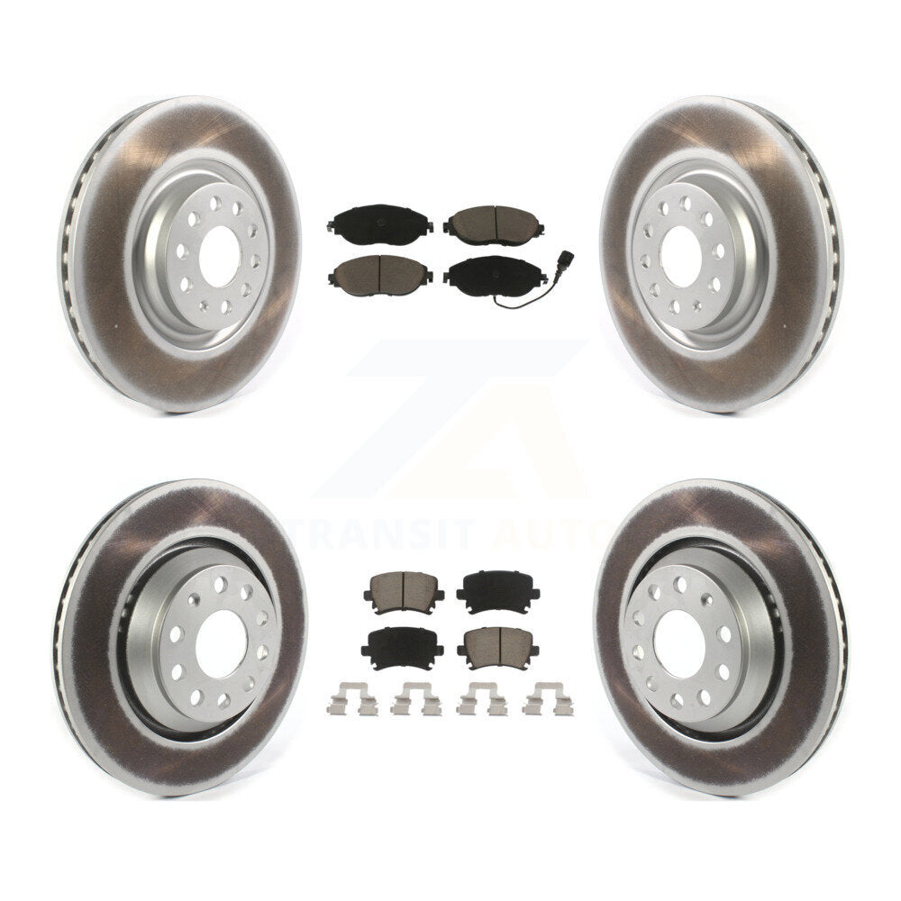 [Avant + Arrière] Kit de disque (revêtu) et plaquette (céramique) de frein pour Volkswagen GTI KGC-100979