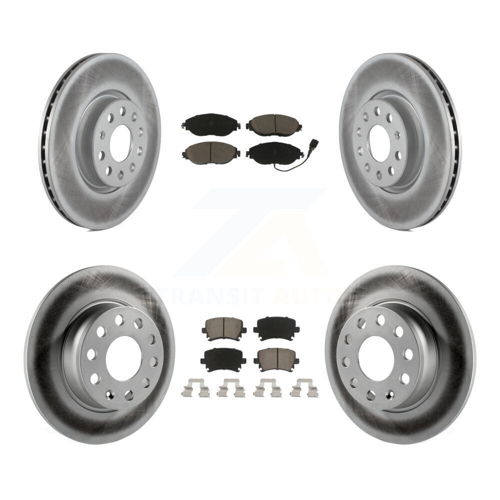 [Avant + Arrière] Kit de disque (revêtu) et plaquette (céramique) de frein pour 2015 Volkswagen GTI avec Performance Package KGC-100981