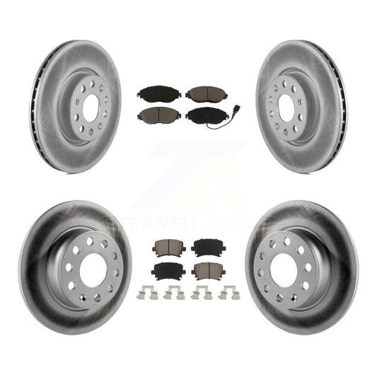 [Avant + Arrière] Kit de disque (revêtu) et plaquette (céramique) de frein pour 2015 Volkswagen GTI avec Performance Package KGC-100981