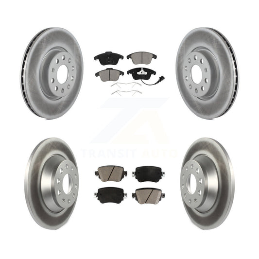 [Avant + Arrière] Kit de disque (revêtu) et plaquette (céramique) de frein pour 2016-2018 Audi Q3 Quattro KGC-100982