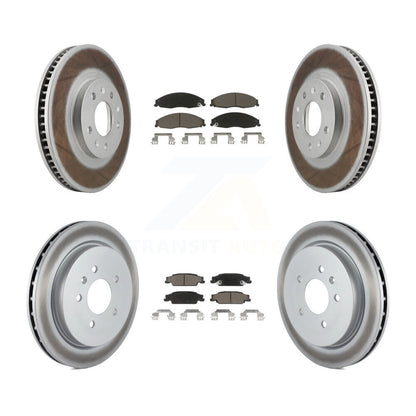 [Avant + Arrière] Kit de disque (revêtu) et plaquette (céramique) de frein pour Cadillac CTS avec Standard Suspension KGC-100986