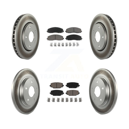 [Avant + Arrière] Kit de disque (revêtu) et plaquette (céramique) de frein pour 2017-2018 Dodge Grand Caravan avec Single Piston Caliper KGC-100988