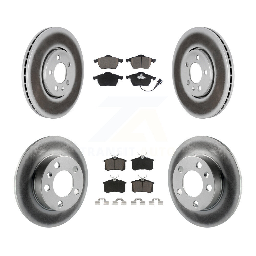 [Avant + Arrière] Kit de disque (revêtu) et plaquette (céramique) de frein pour 2007-2010 Volkswagen Beetle avec 288mm Diameter Rotor KGC-100995