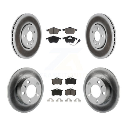 [Avant + Arrière] Kit de disque (revêtu) et plaquette (céramique) de frein pour 2007-2010 Volkswagen Beetle avec 288mm Diameter Rotor KGC-100995