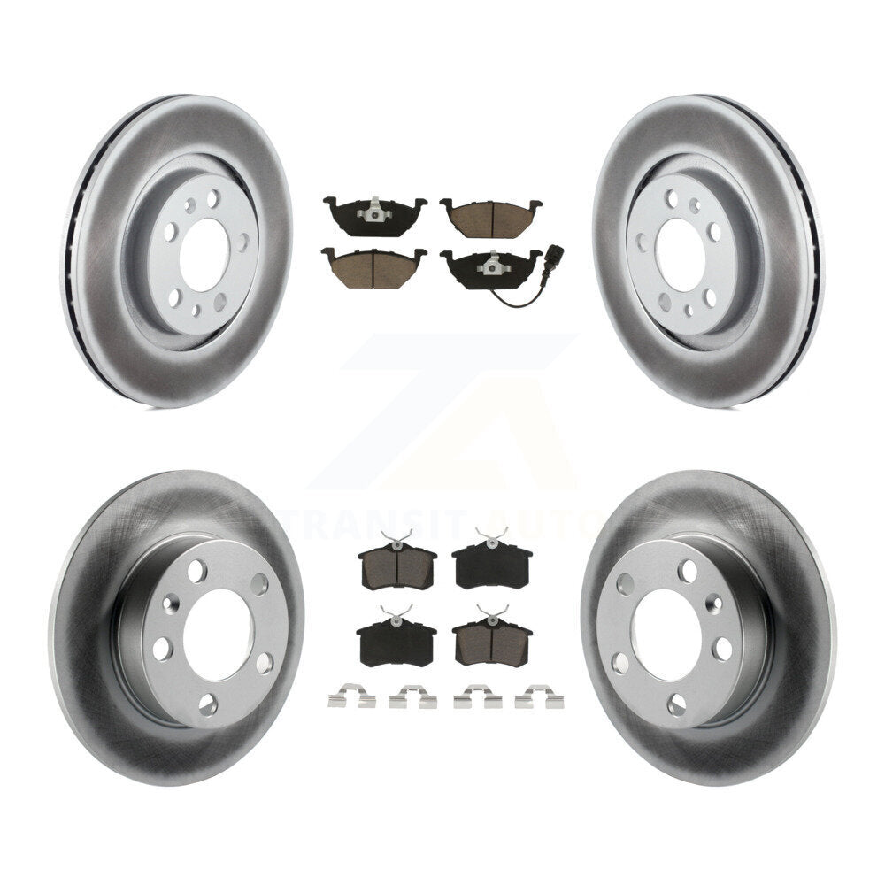 [Avant + Arrière] Kit de disque (revêtu) et plaquette (céramique) de frein pour 2007-2010 Volkswagen Beetle avec 280mm Diameter Rotor KGC-100996