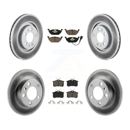 [Avant + Arrière] Kit de disque (revêtu) et plaquette (céramique) de frein pour 2007-2010 Volkswagen Beetle avec 280mm Diameter Rotor KGC-100996