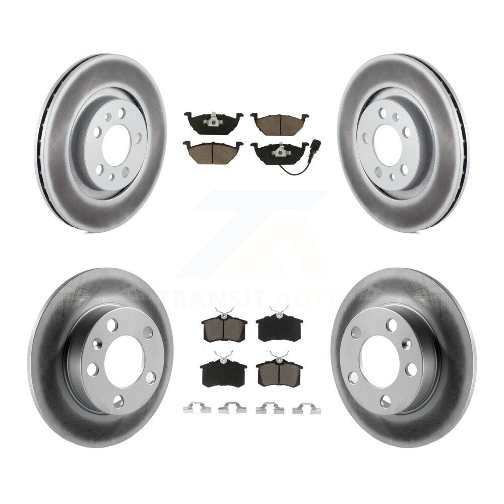 [Avant + Arrière] Kit de disque (revêtu) et plaquette (céramique) de frein pour Volkswagen Beetle Jetta Golf City KGC-100998