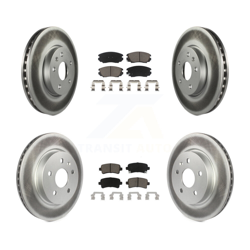 [Avant + Arrière] Kit de disque (revêtu) et plaquette (céramique) de frein pour Chevrolet Malibu Impala Buick LaCrosse Limited Allure KGC-101001